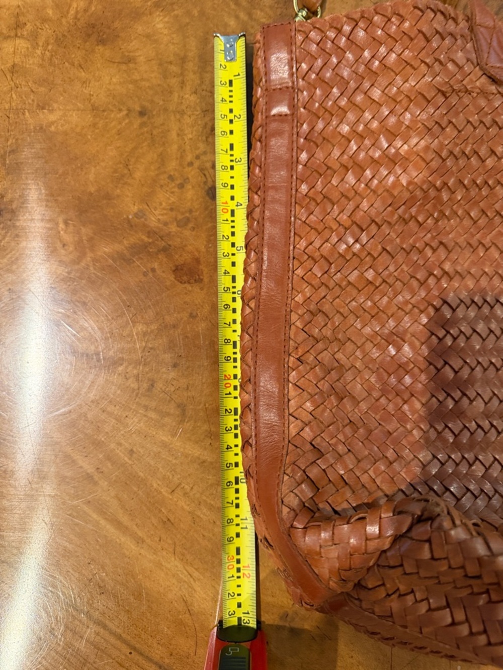 Madewell Woven Leather Tote in Cognac Brown - Picture 7 of 13